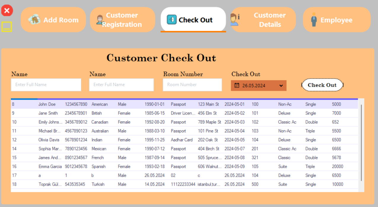 Hotel Registration System
